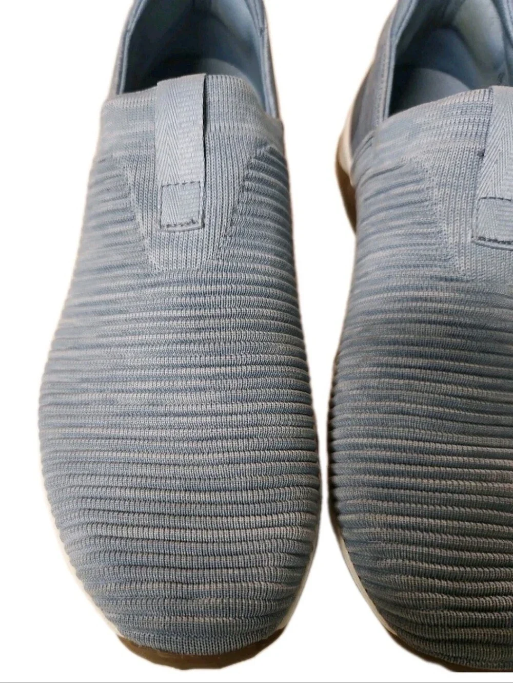 Ryka Echo Knit Slip On Sneakers Womens 9.5 Blue Grey Walking Shoes New Comfort